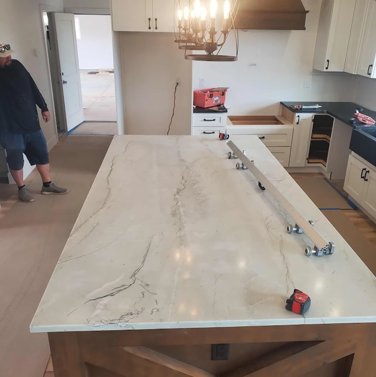 White marble countertop installation in Prescott, AZ