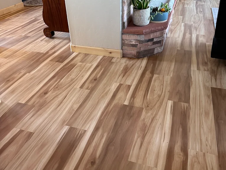 hardwood flooring in living room by Barrett Floors