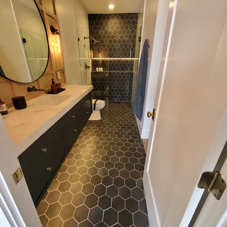 tile flooring installation by Barrett Floors