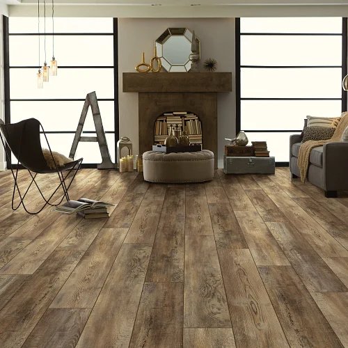 Rustic wood look vinyl flooring installed in a Prescott AZ home