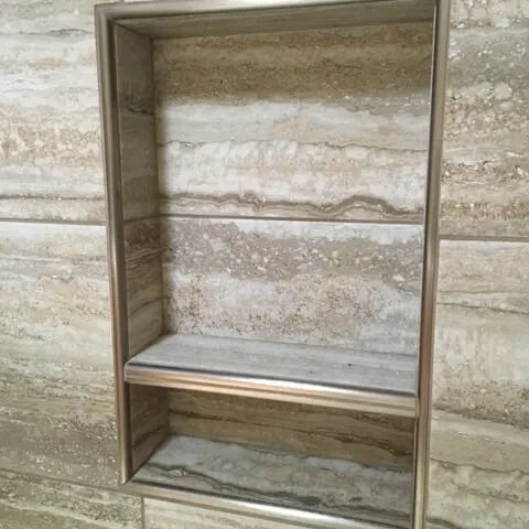 Natural stone shower installation in Prescott