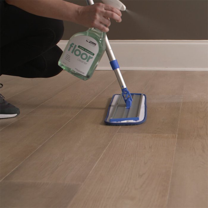 Cleaning a hardwood floor