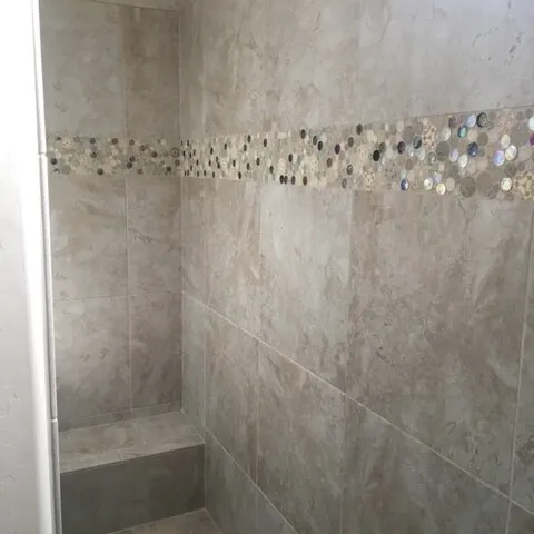 Barrett Flooring installed tile shower