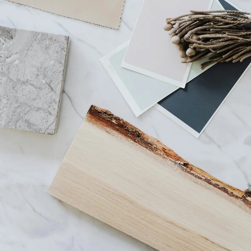 Comparing flooring and paint samples