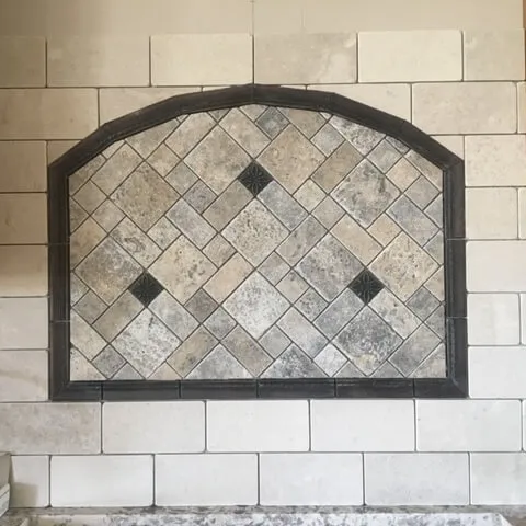 Natural stone backsplash in a Prescott kitchen