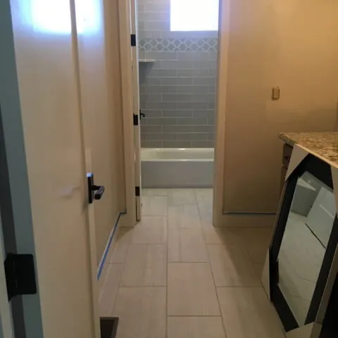 Prescott home with LVP floors and tile installed