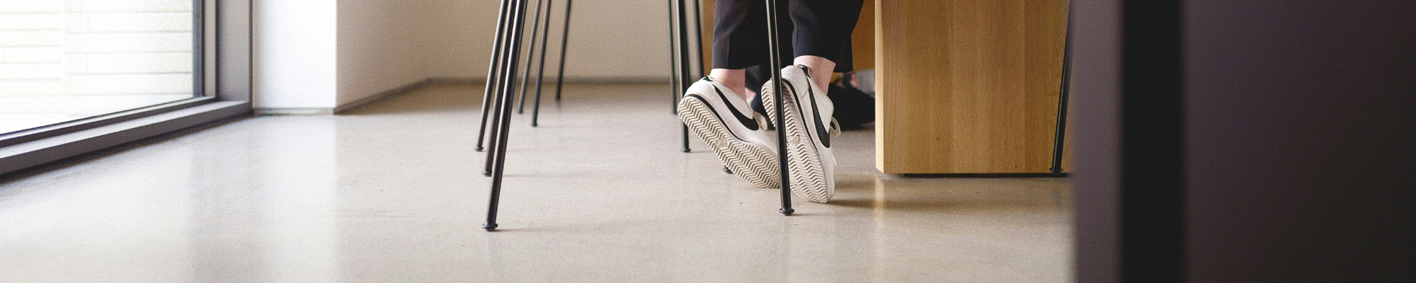 Commercial epoxy flooring in a library in Prescott, AZ