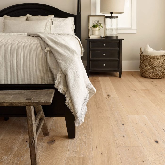 Timeless hardwood flooring in a rustic home