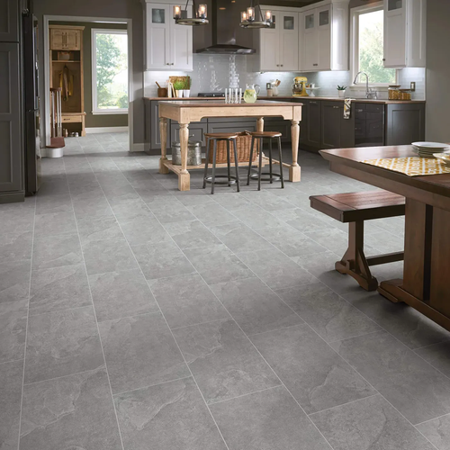 Rustic tile flooring by Barrett Floors