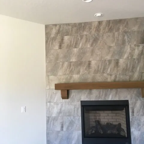 Tile installed on a fireplace in Prescott AZ
