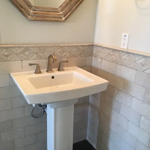 Shower tile walls in an Arizona bathroom