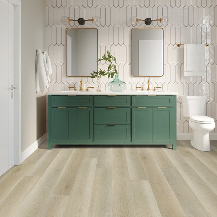 Slip resistant LVP floors in a trendy home