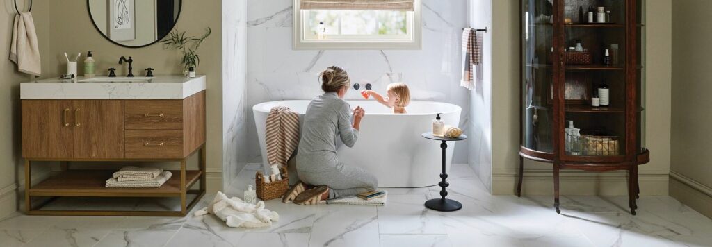 Bathroom tile flooring | Barrett Floors
